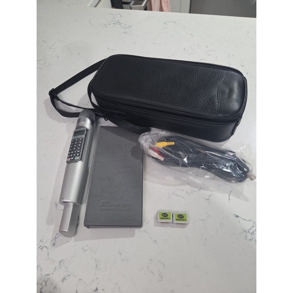 Enter Tech MagicSing Karaoke Microphone Main Cable Case w/ 2 Chips & Book